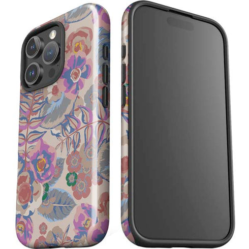 Warm Taupe Floral iPhone 16 Pro Impact Case